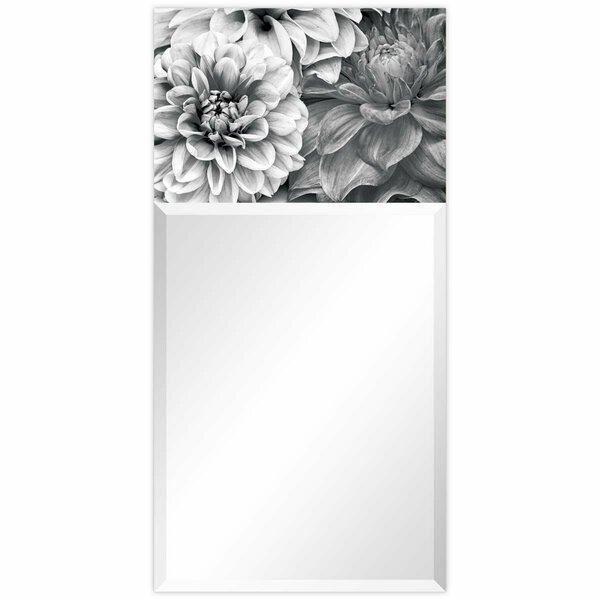 Empire Art Direct Blossoms Rectangular Beveled Mirror on Free Floating Printed Tempered Art Glass TAM-EAD0851-2448T